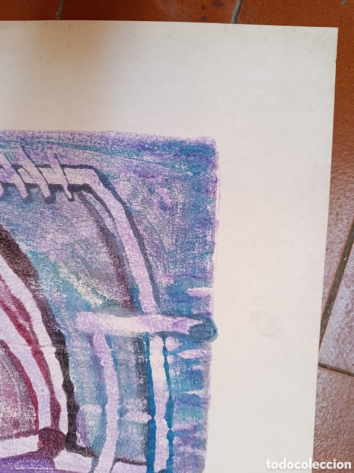 Arte: Acr&iacute;lico abstracto azul violeta de Golovi - Foto 8
