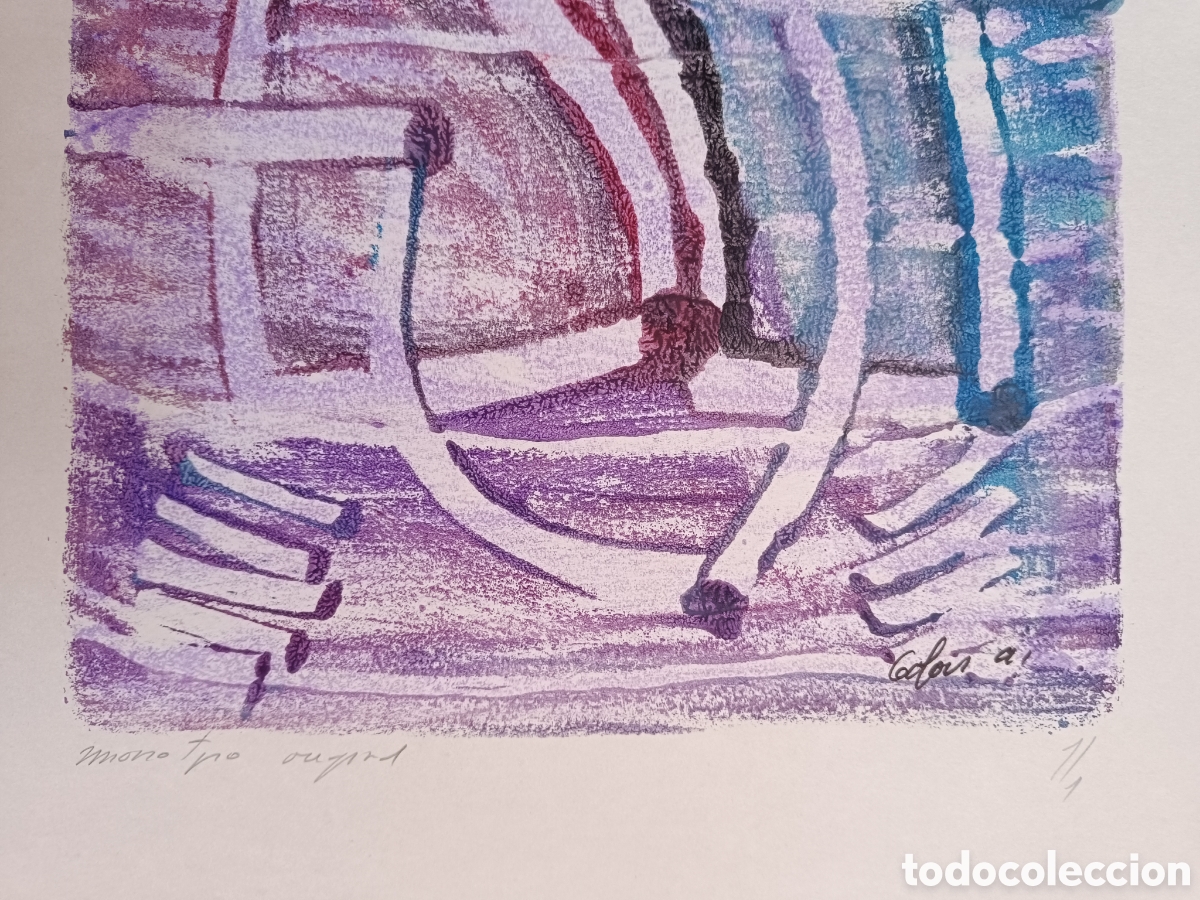 Arte: Acr&iacute;lico abstracto azul violeta de Golovi - Foto 9