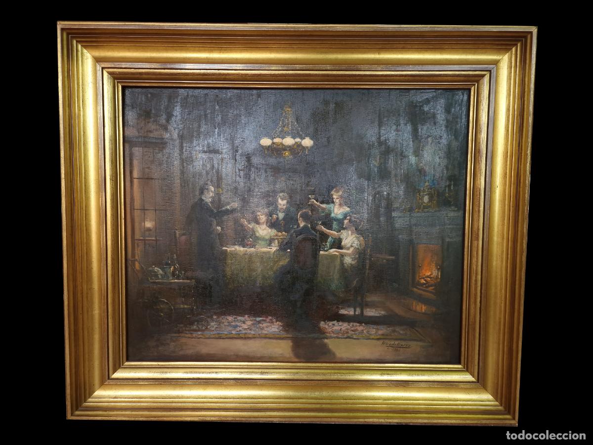 Arte: &Oacute;LEO DE ALFREDO IBARRA DE 1986 - EL BRINDIS - ENMARCADO