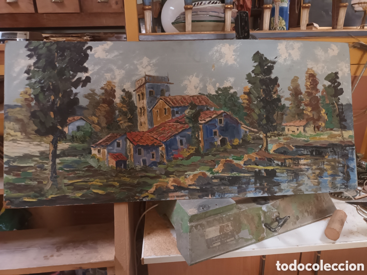 Arte: Paisaje rural sobre tablex - Foto 2