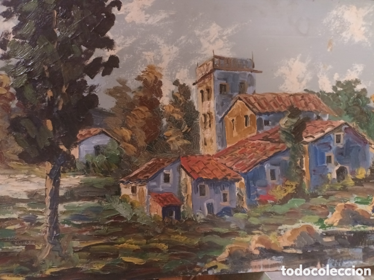 Arte: Paisaje rural sobre tablex - Foto 1