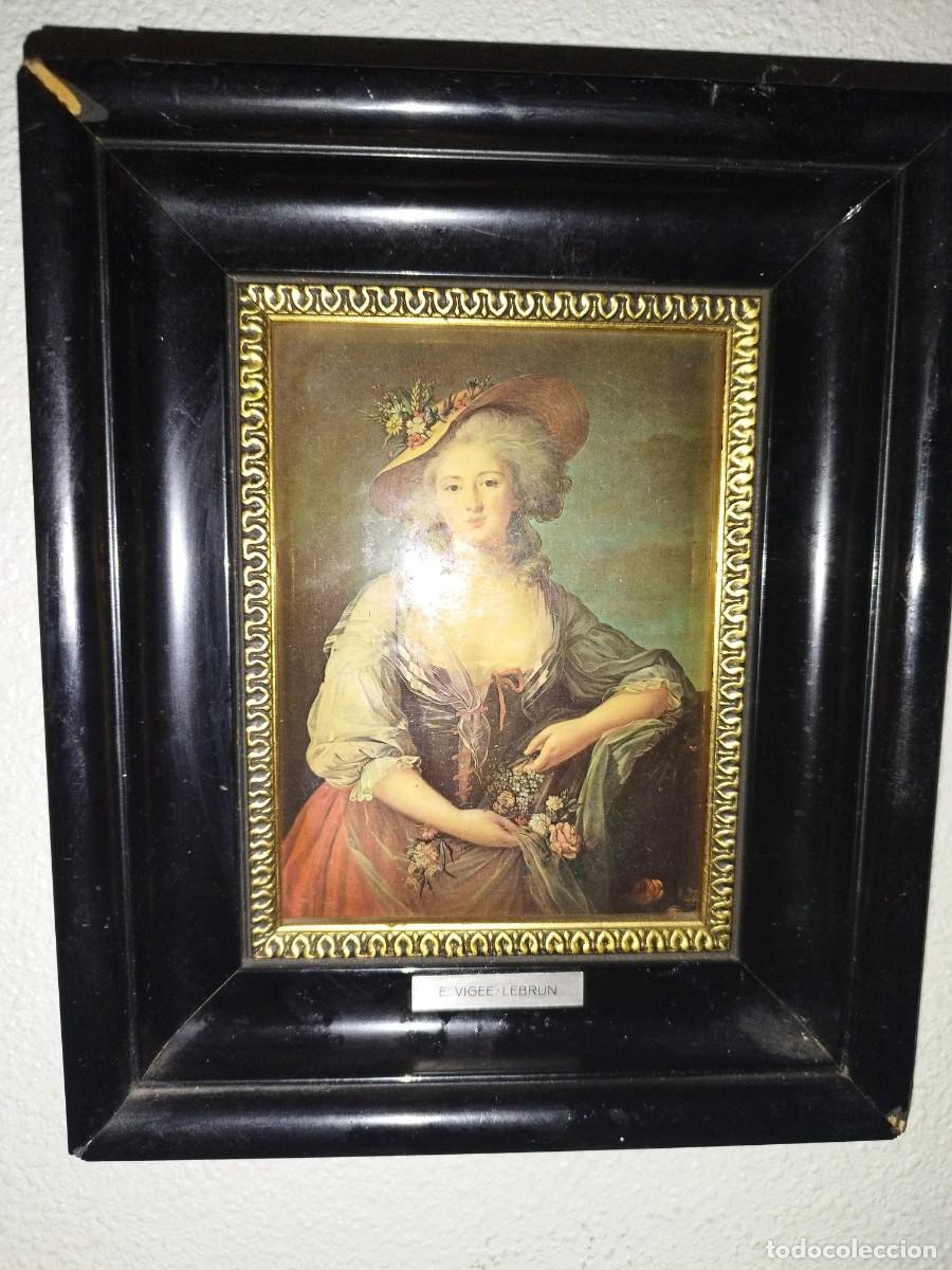 Art: Pintura esmalte al fuego en marco de pared enmarcado