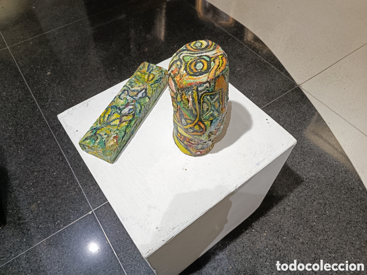 Arte: CONJUNTO DE 2 MADERAS PINTADAS AL OLEO - Foto 2