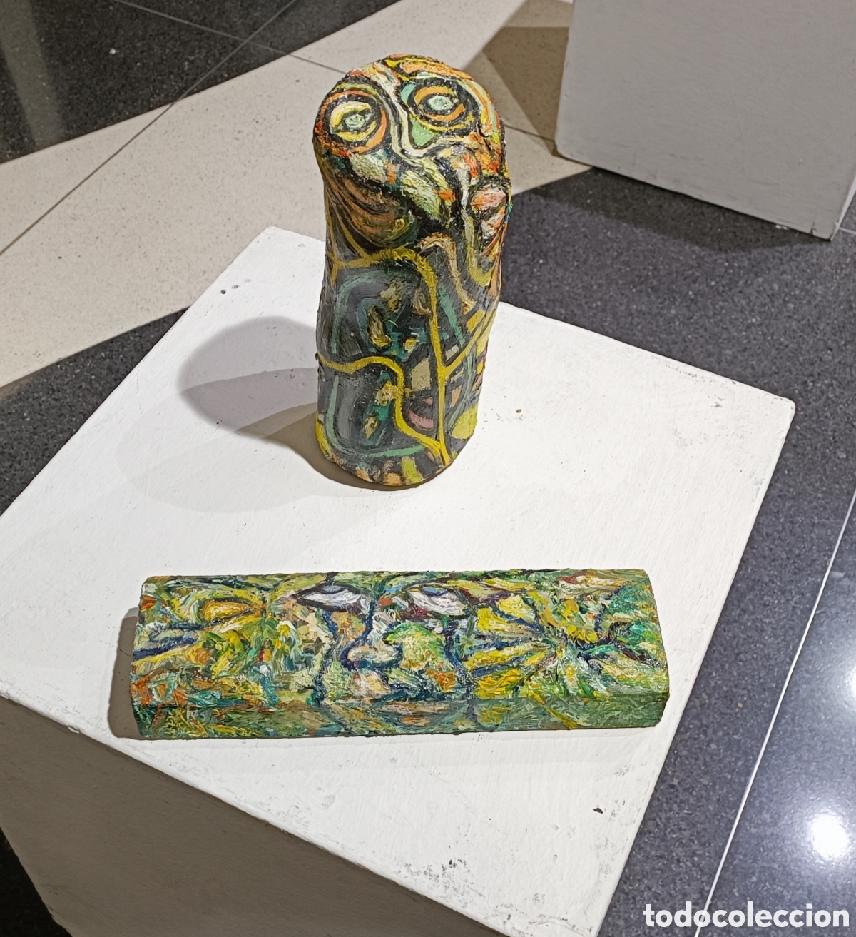 Arte: CONJUNTO DE 2 MADERAS PINTADAS AL OLEO - Foto 3