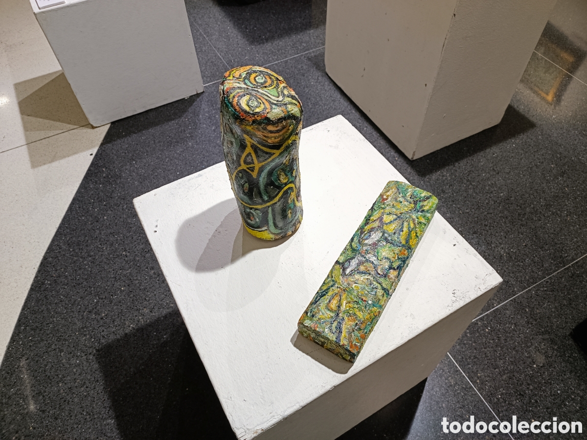 Arte: CONJUNTO DE 2 MADERAS PINTADAS AL OLEO - Foto 1