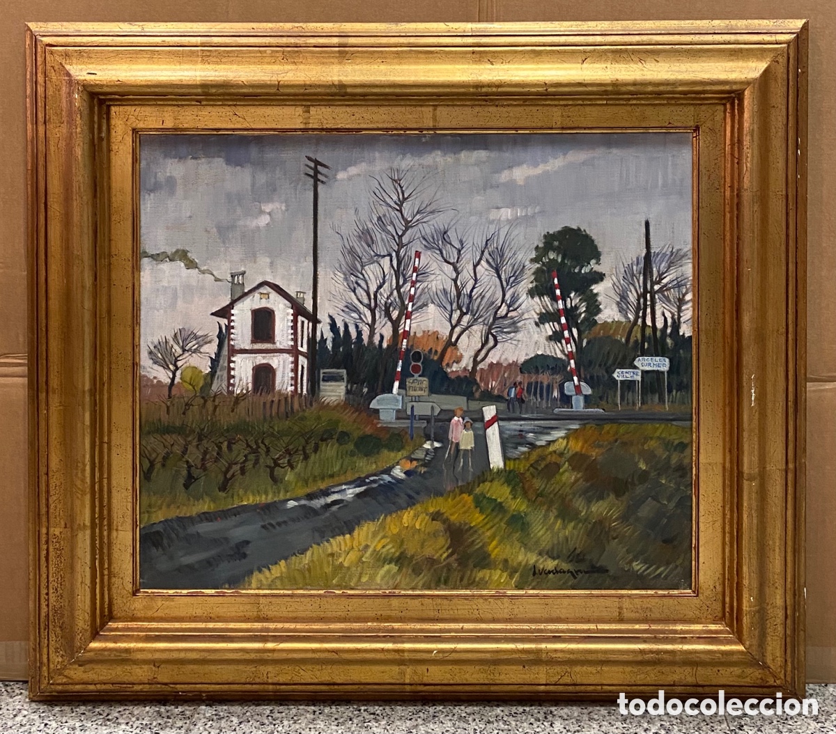 Arte: JOSEP VERDAGUER - PAS A NIVELL. ARGELES SUR MER, FRAN&Ccedil;A - 54 X 64 CM - PRECIOSO
