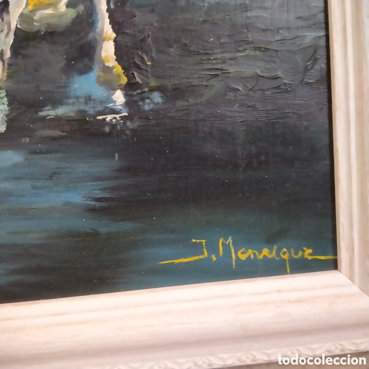 Arte: J.Manrique / excepcional &oacute;leo sobre madera 101/49 cms - Foto 4