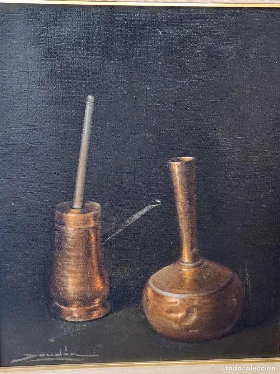 Arte: &Oacute;leo hiperrealista Bodeg&oacute;n Daud&eacute;n. Cobres - Foto 1