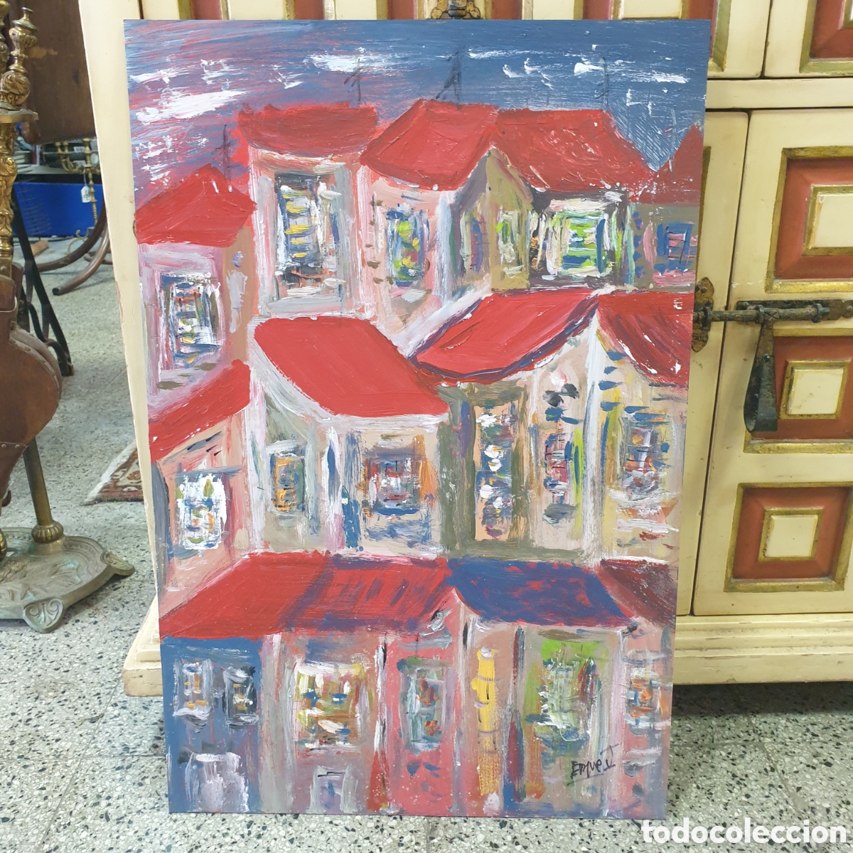 Arte: &Oacute;leo sobre tabla ENRIQUE V - Foto 1