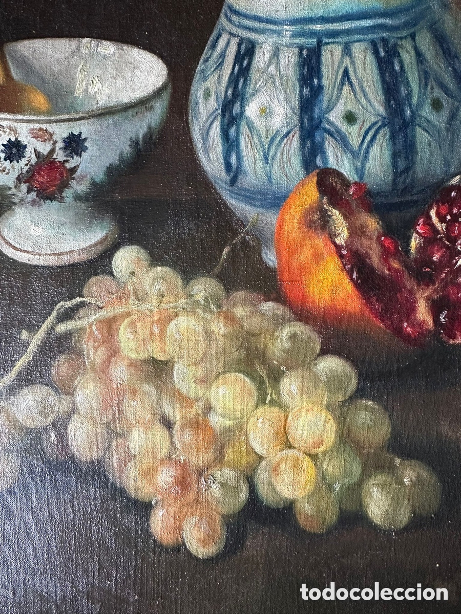 Arte: &Oacute;leo sobre lienzo. Bodeg&oacute;n. Adelardo Parrilla. - Foto 6