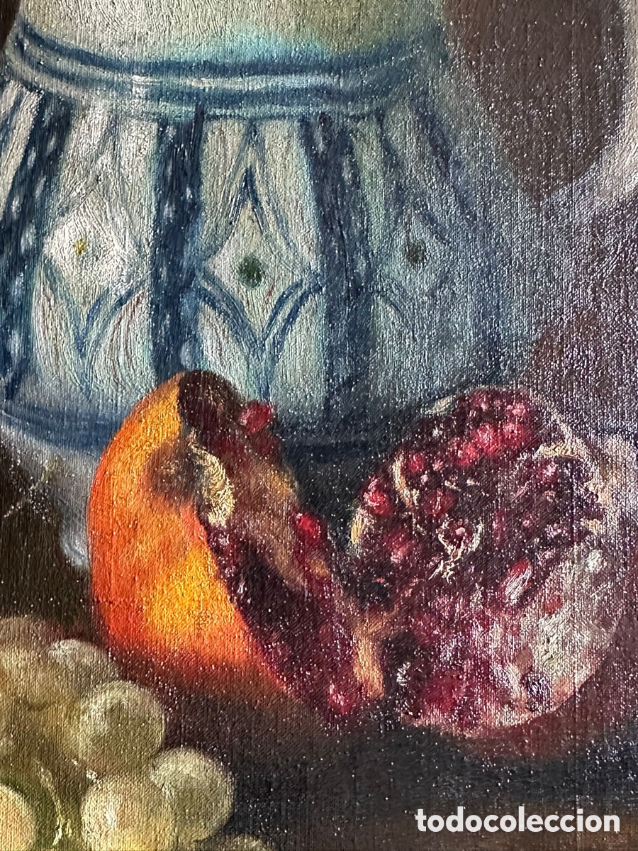 Arte: &Oacute;leo sobre lienzo. Bodeg&oacute;n. Adelardo Parrilla. - Foto 7