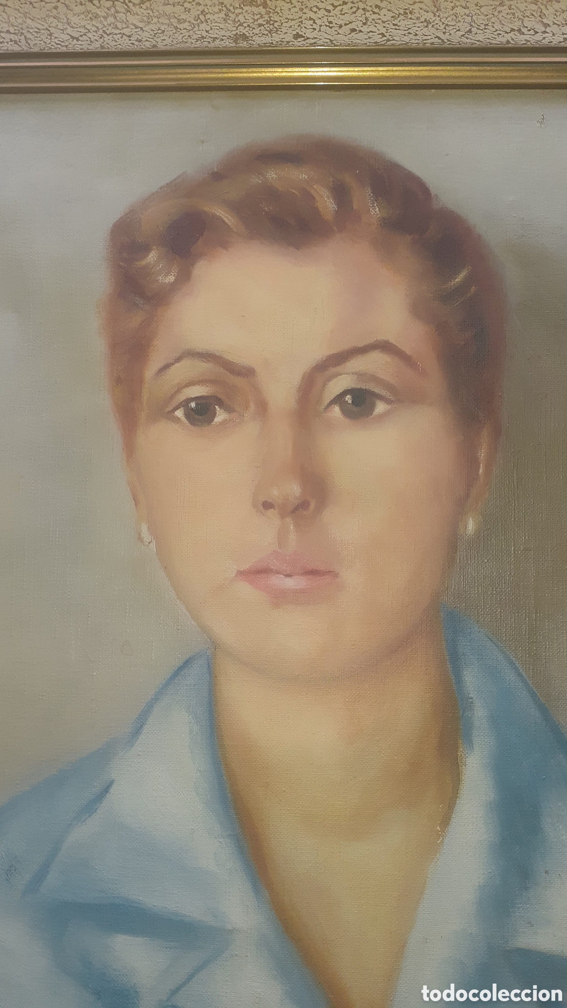 Arte: oleo sobre lienzo de retrato de mujer. - Foto 2