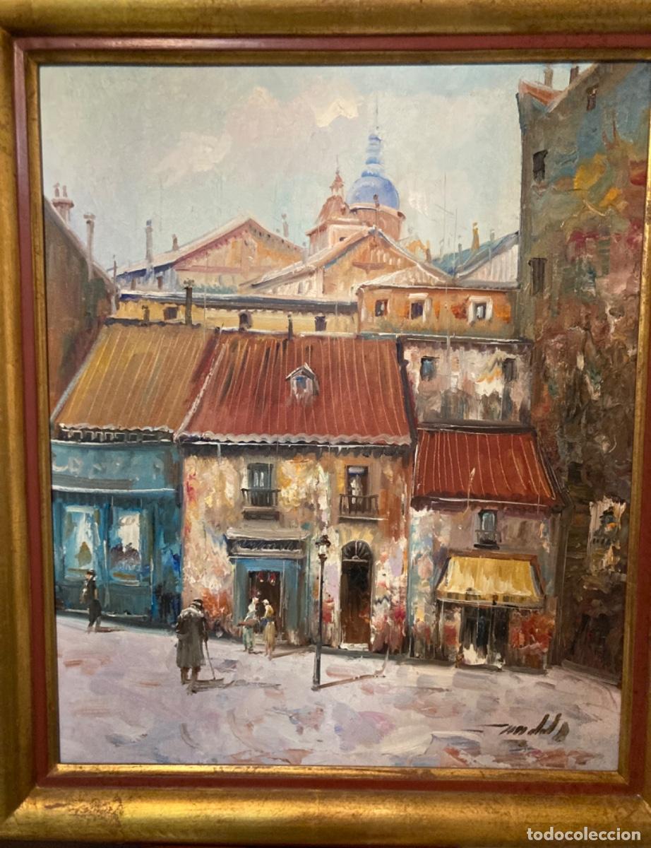 Arte: El Rastro de Madrid. Firmado. - Foto 2
