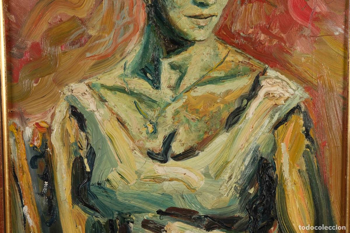 Arte: &Oacute;leo sobre lienzo Retrato mujer - Foto 4