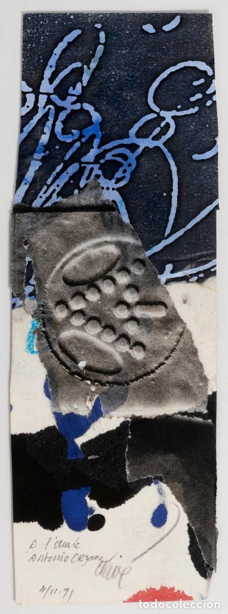 Arte: Antoni Clav&eacute;. Cuadro. Mixta sobre papel - Foto 1