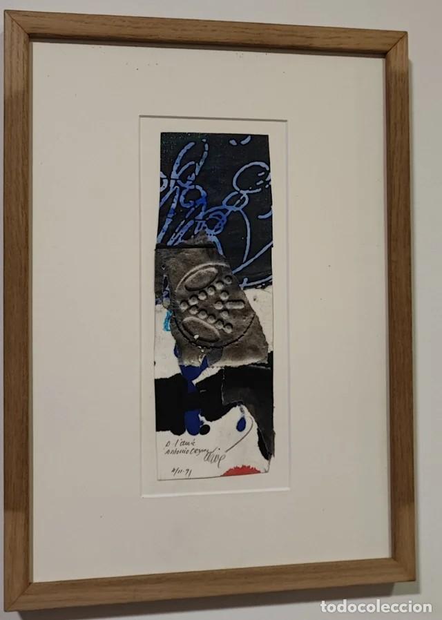 Arte: Antoni Clav&eacute;. Cuadro. Mixta sobre papel - Foto 3