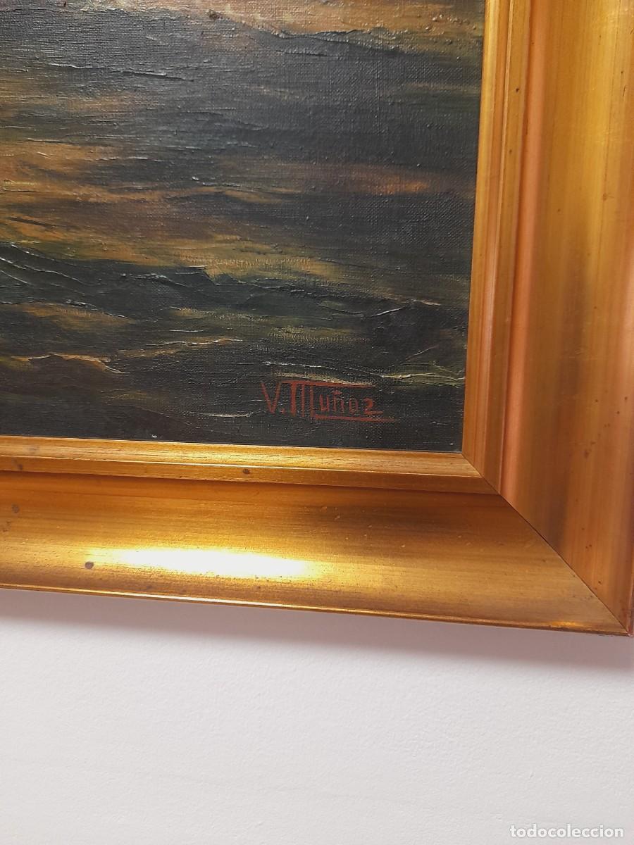 Arte: BATALLA NAVAL OLEO SIGLO PASADO - Foto 2