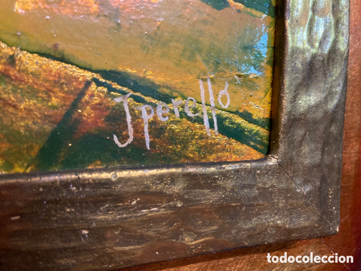 Arte: Oleo sobre tabla Joan Perell&oacute; Mir&oacute; - Foto 2