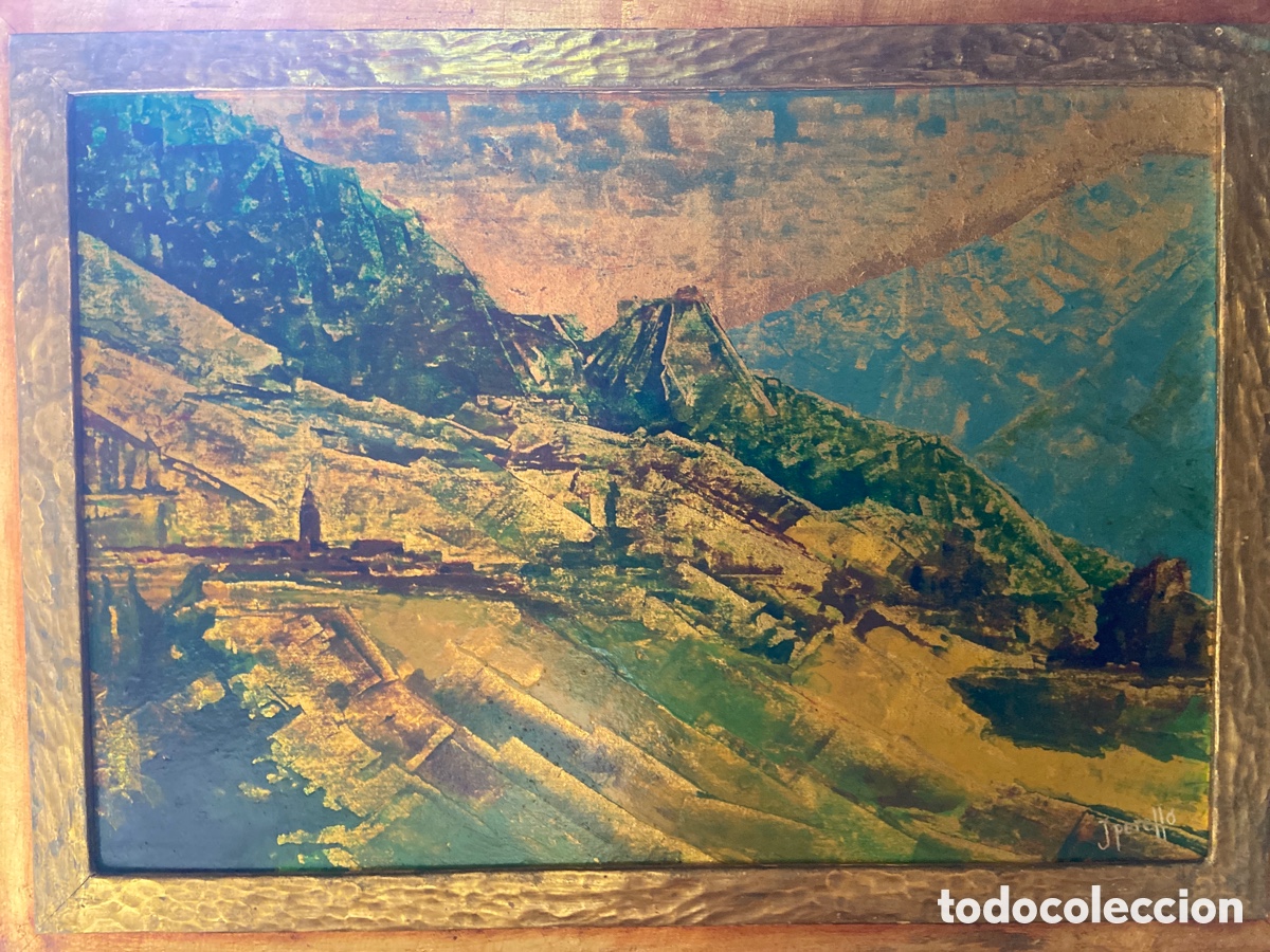 Arte: Oleo sobre tabla Joan Perell&oacute; Mir&oacute; - Foto 4