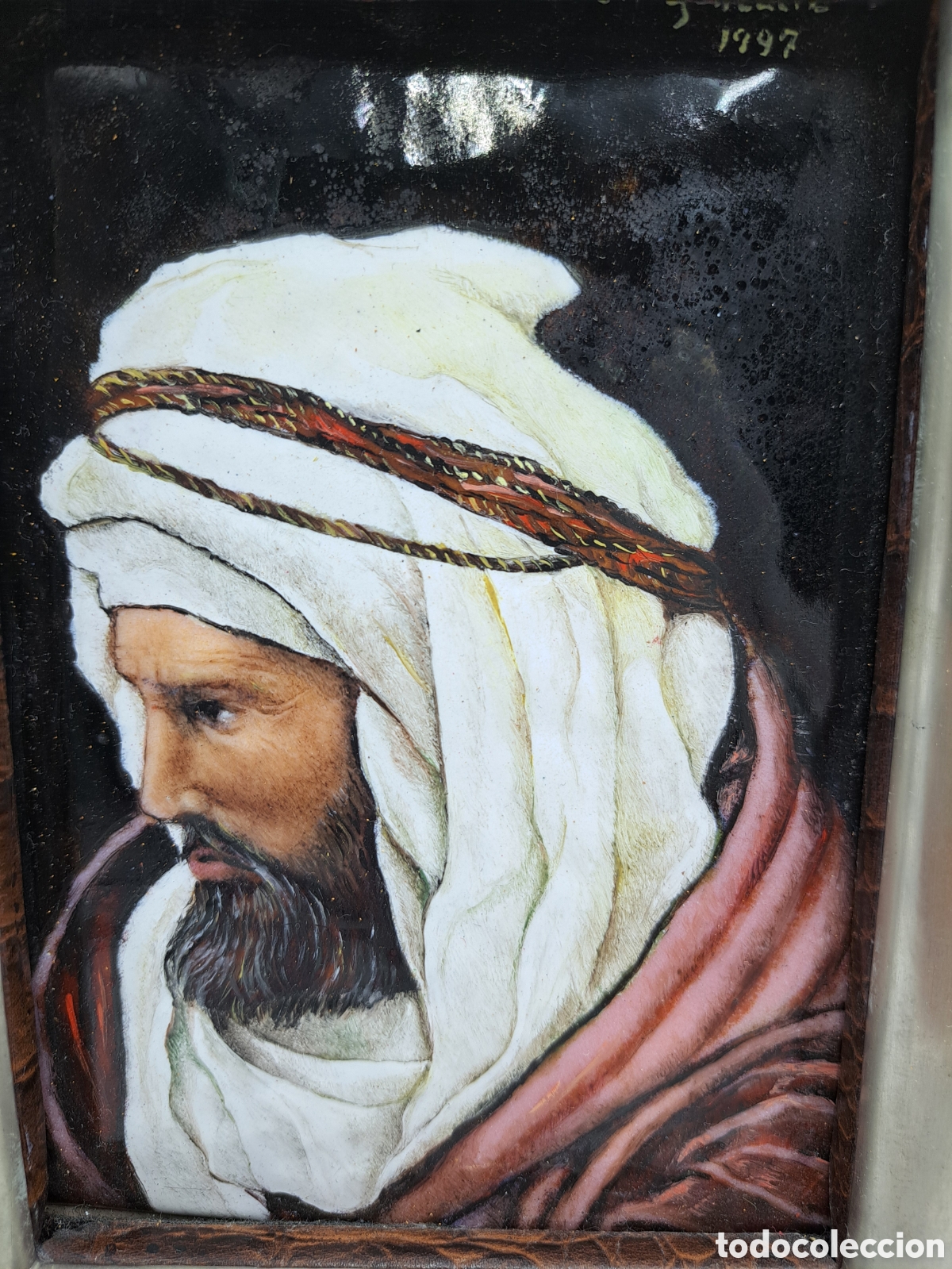 Arte: Pareja de esmaltes de bustos arabes - Foto 6