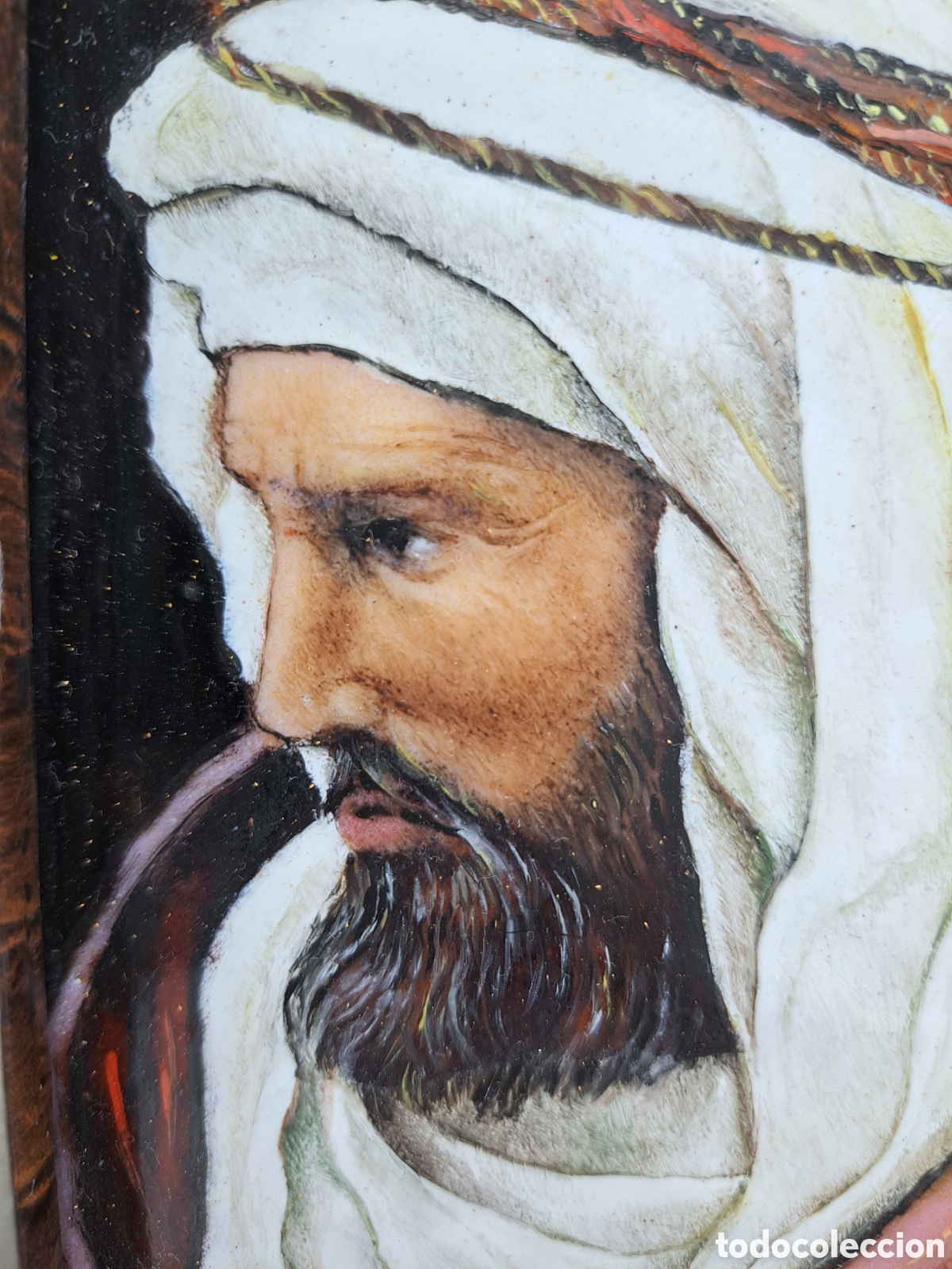 Arte: Pareja de esmaltes de bustos arabes - Foto 7