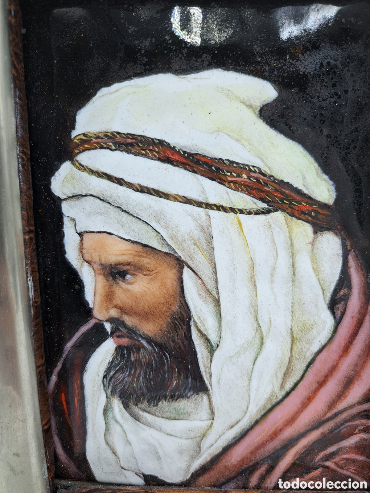 Arte: Pareja de esmaltes de bustos arabes - Foto 8