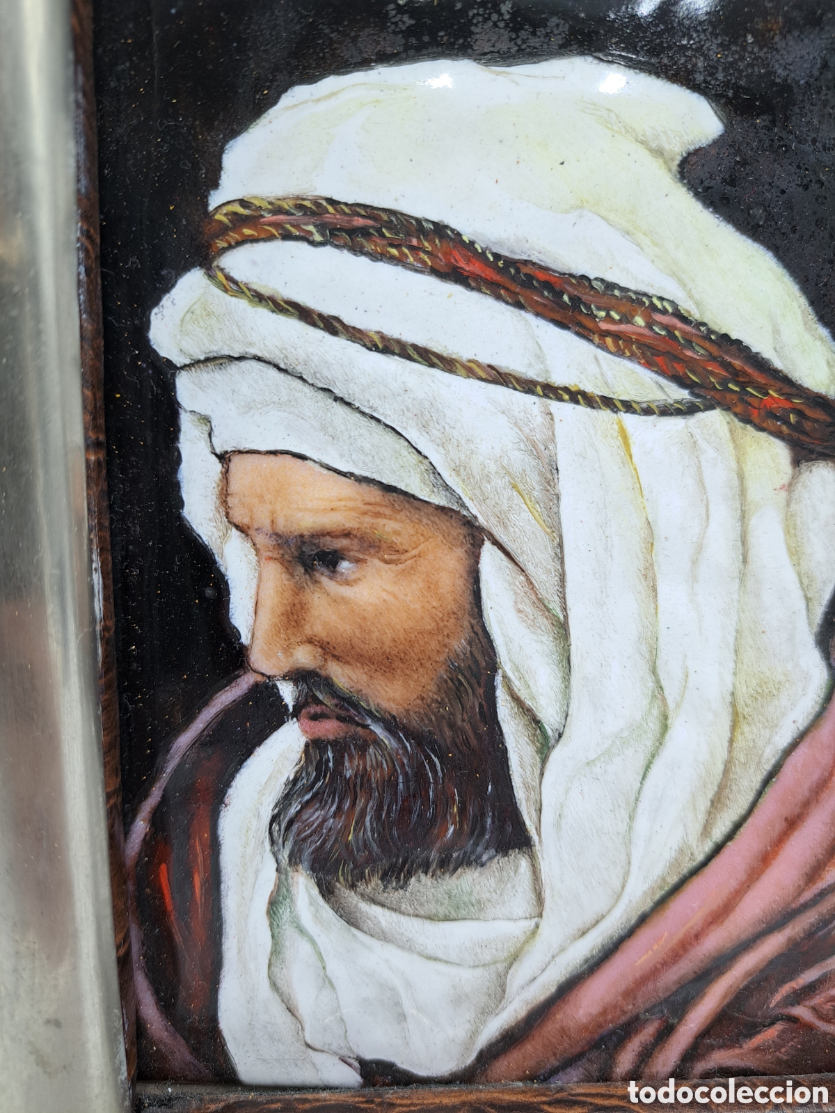 Arte: Pareja de esmaltes de bustos arabes - Foto 12