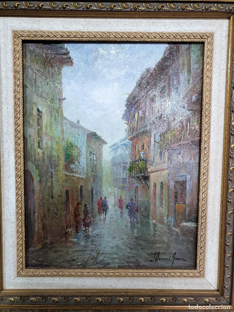 Arte: -OLEO SOBRE TABLA FIRMADO VISTA DE C/ SANTILLANA DEL MAR