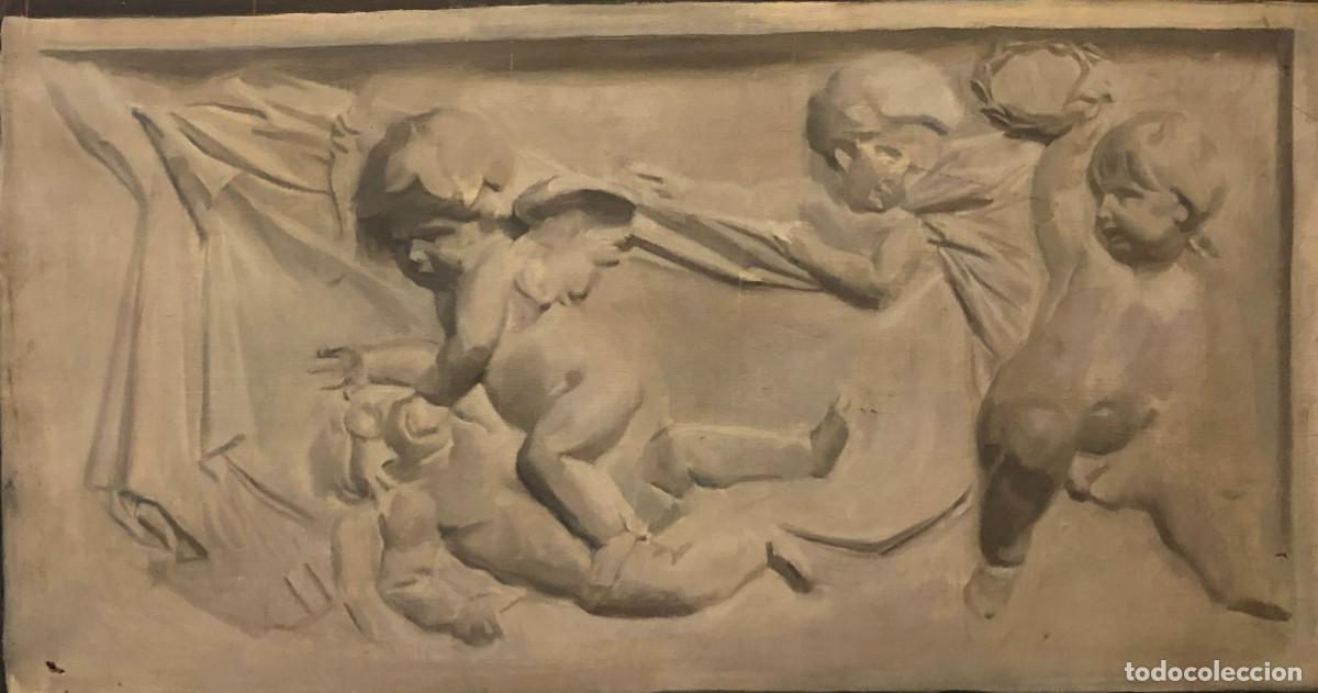 Arte: gran alegoria angelica, grisalla - Foto 2