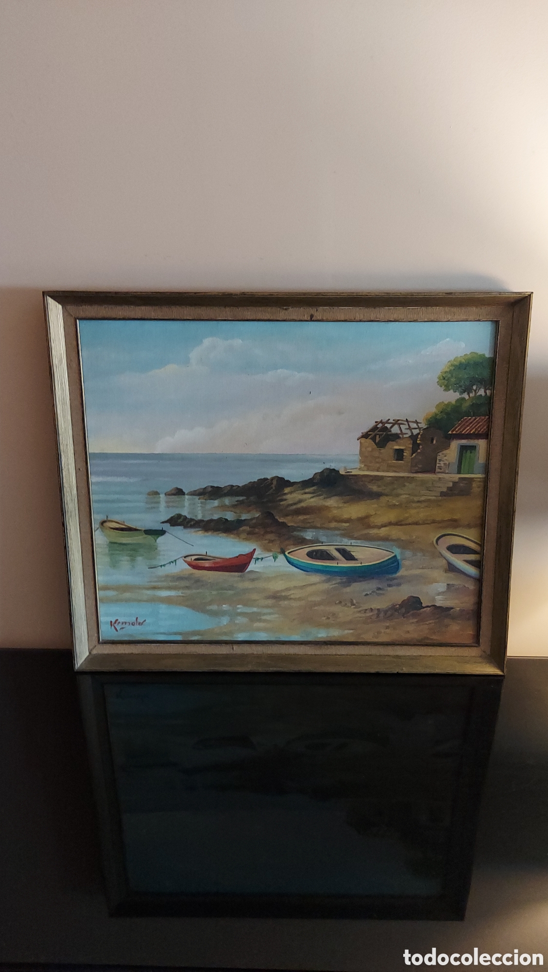 Arte: &Oacute;leo sobre tablex circa 1960 - Foto 1