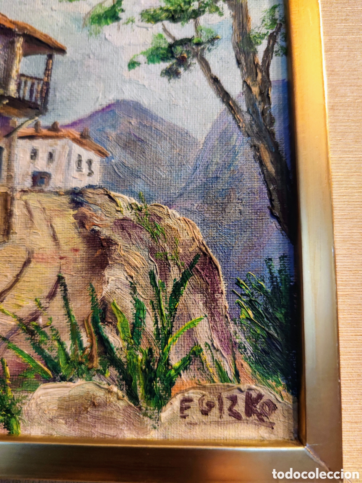 Arte: &Oacute;leo Escuela Vasca Firmado - Foto 3