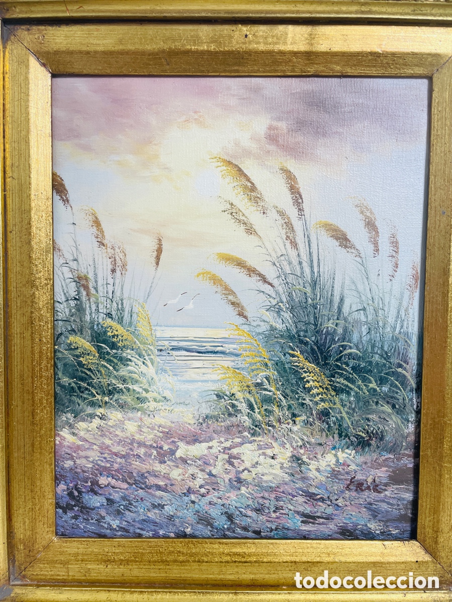 Arte: Cuadro &oacute;leo antiguo firmado Eric - Foto 3