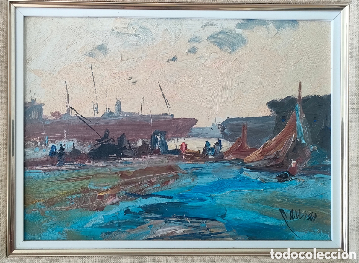 Kunst: CUADRO &Oacute;LEO DEL PINTOR JORDI PAUSAS MESTRE (BARCELONA 1945) Xarxes en gris