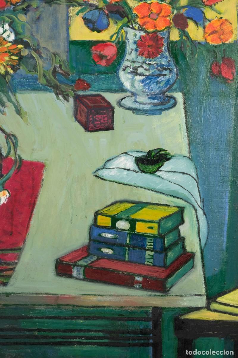 Arte: &Oacute;leo sobre lienzo, bodeg&oacute;n sin firmar - Foto 4