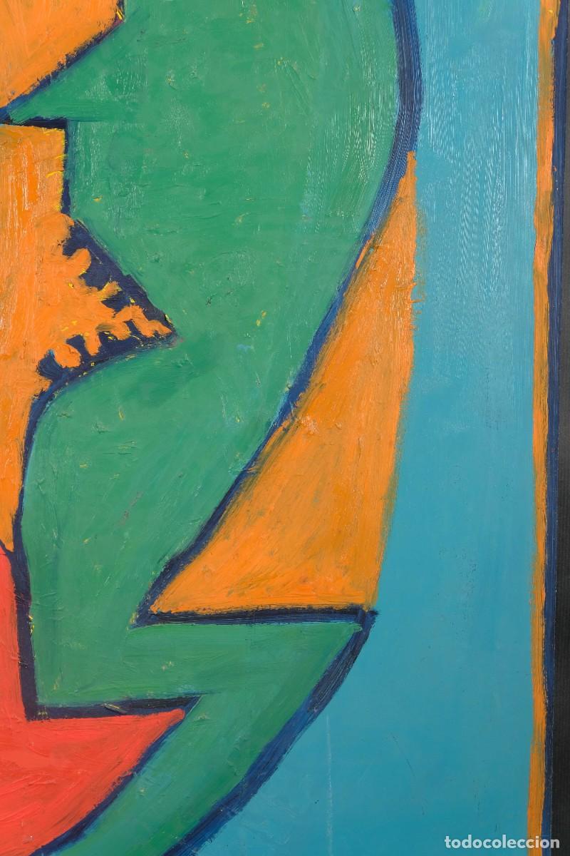 Arte: &Oacute;leo sobre tablex, Composici&oacute;n sin firmar - Foto 4