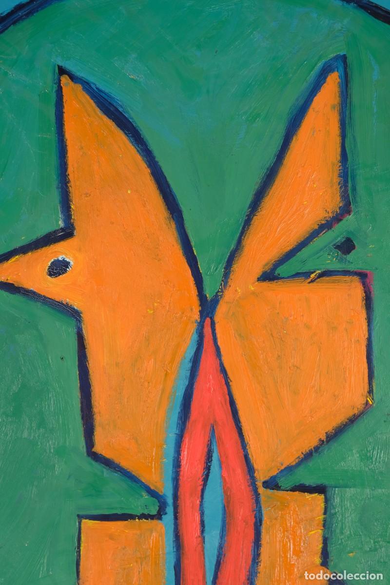 Arte: &Oacute;leo sobre tablex, Composici&oacute;n sin firmar - Foto 5