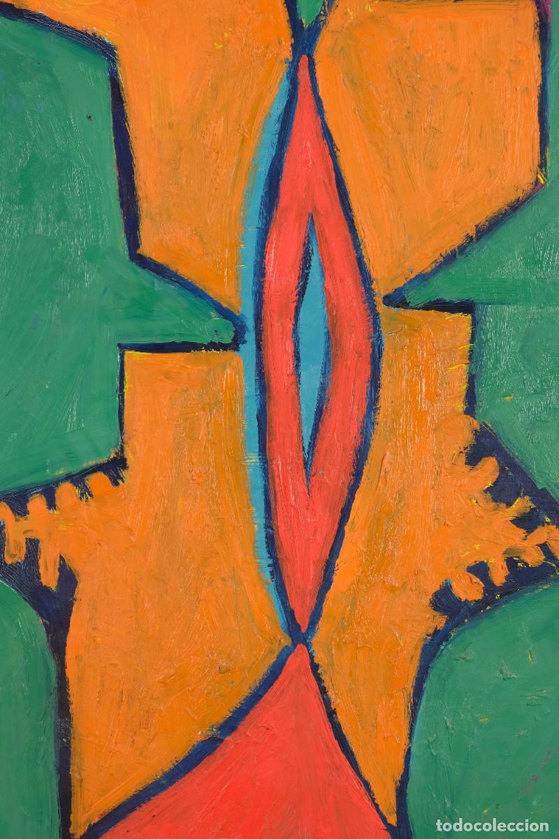 Arte: &Oacute;leo sobre tablex, Composici&oacute;n sin firmar - Foto 6