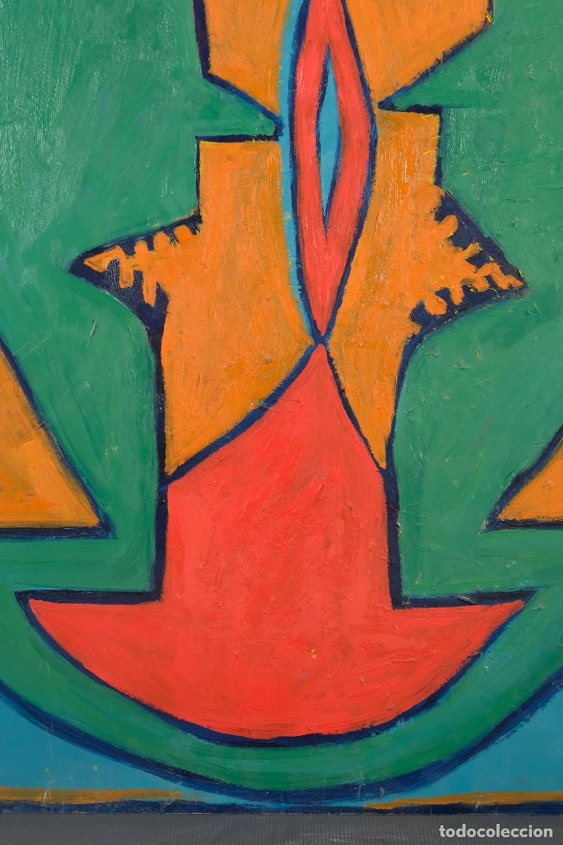 Arte: &Oacute;leo sobre tablex, Composici&oacute;n sin firmar - Foto 7