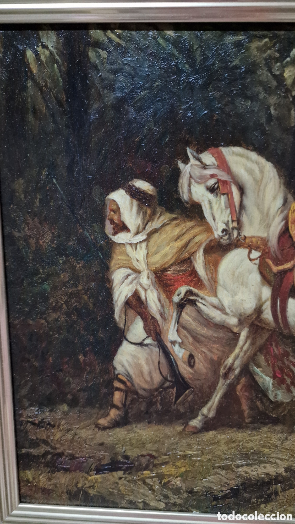 Arte: R&Eacute;PLICA &Aacute;RABE EN LA MARCHA DE ADOLF SCHREYER SOBRE TABLA - Foto 5
