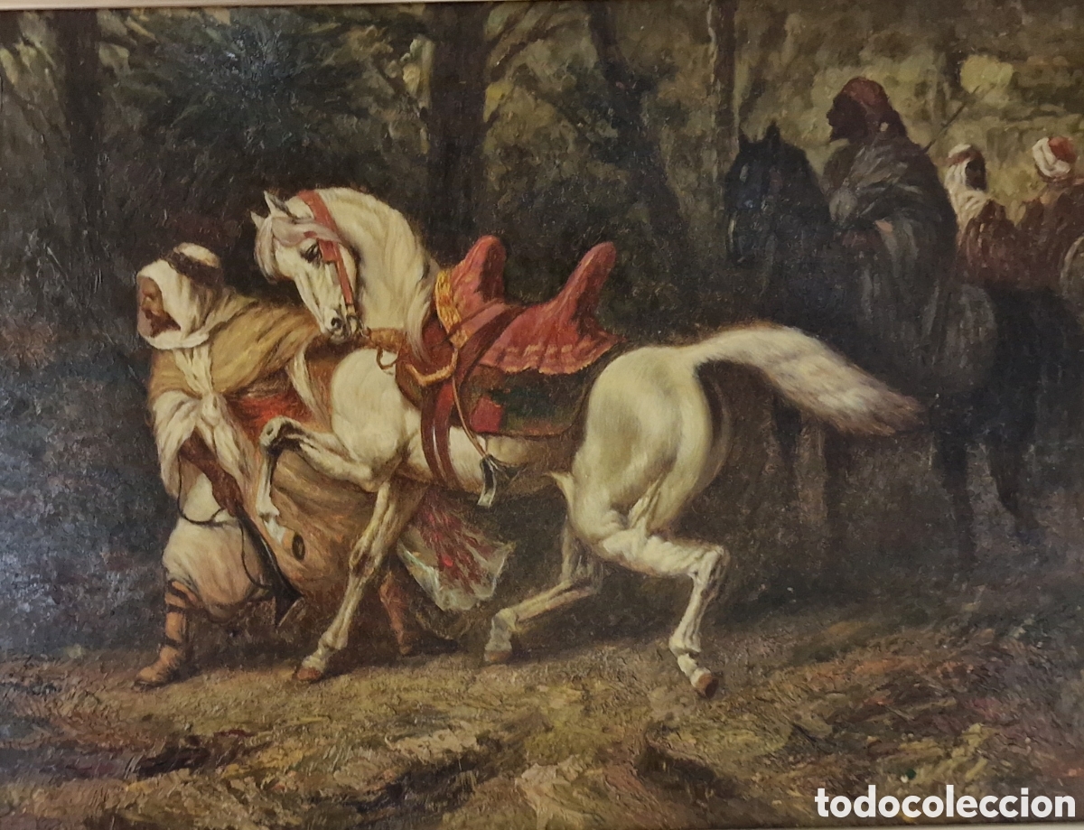 Arte: R&Eacute;PLICA &Aacute;RABE EN LA MARCHA DE ADOLF SCHREYER SOBRE TABLA - Foto 8