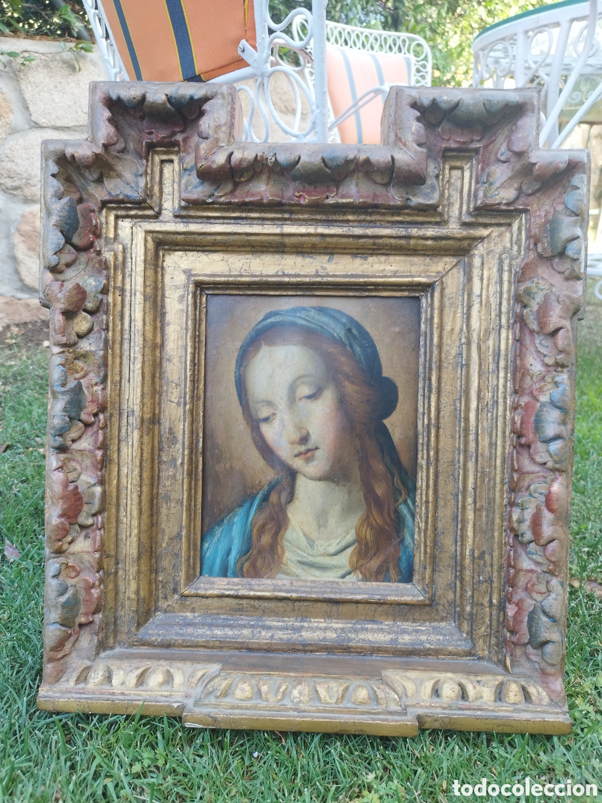 Arte: Cuadro &oacute;leo sobre cobre Madonna - Foto 2