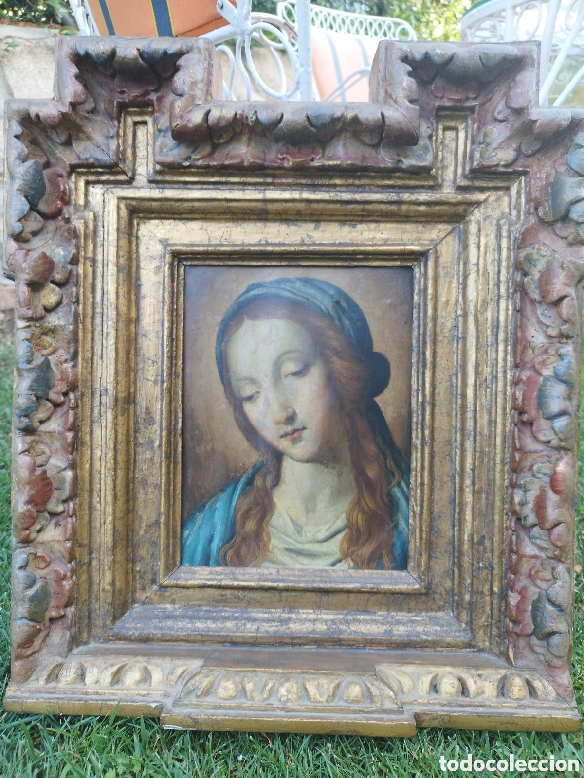 Arte: Cuadro &oacute;leo sobre cobre Madonna - Foto 5