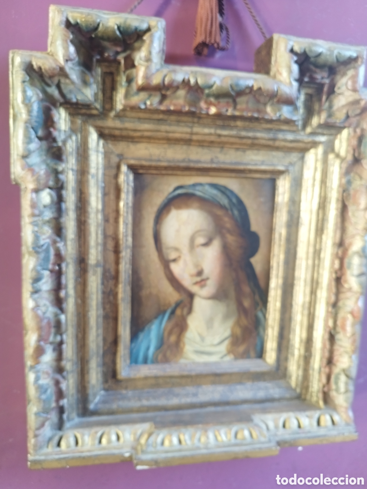 Arte: Cuadro &oacute;leo sobre cobre Madonna - Foto 8