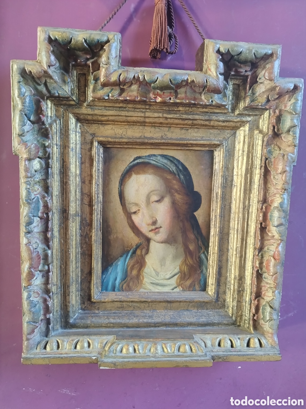 Arte: Cuadro &oacute;leo sobre cobre Madonna - Foto 14