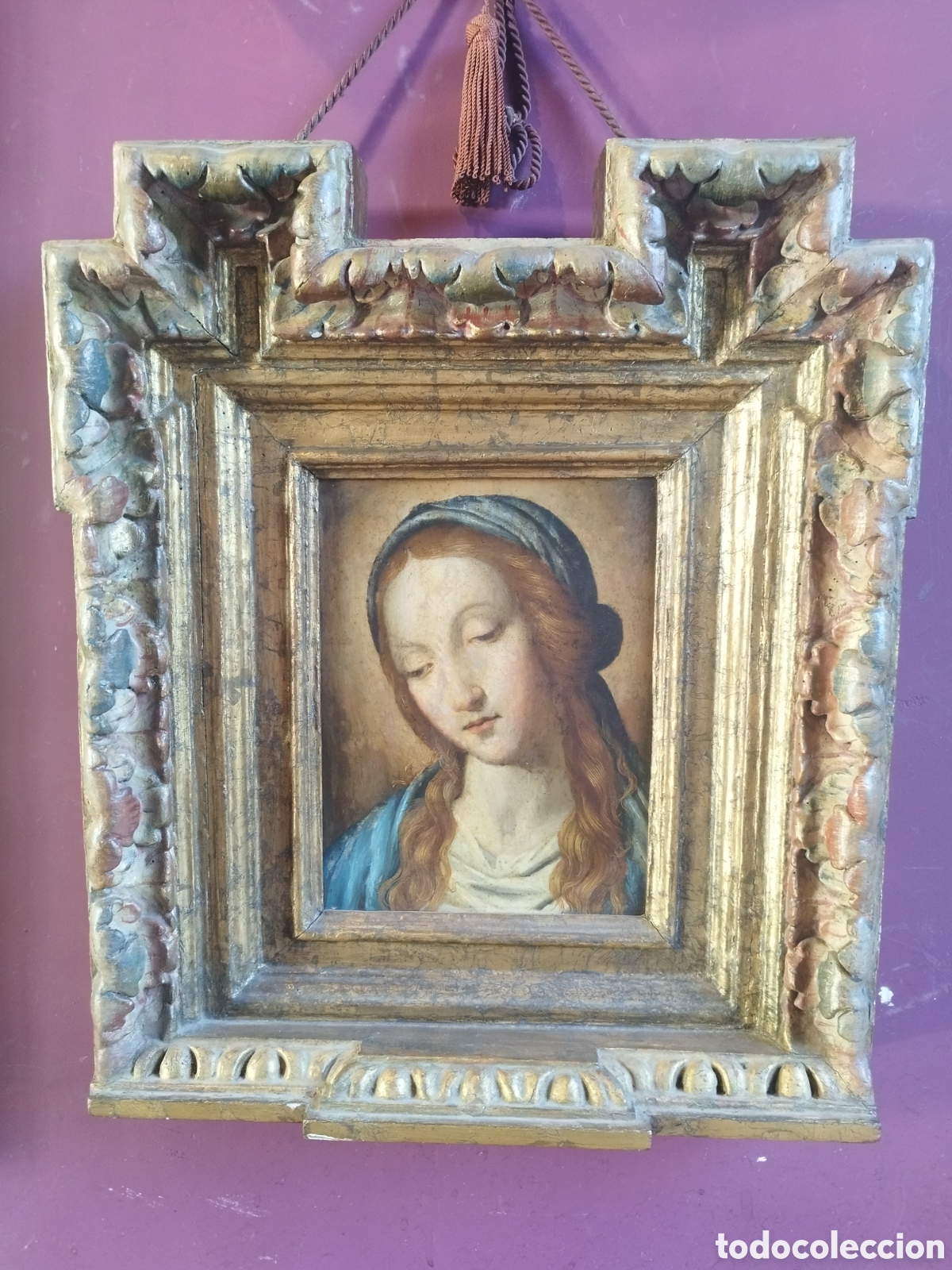 Arte: Cuadro &oacute;leo sobre cobre Madonna - Foto 15