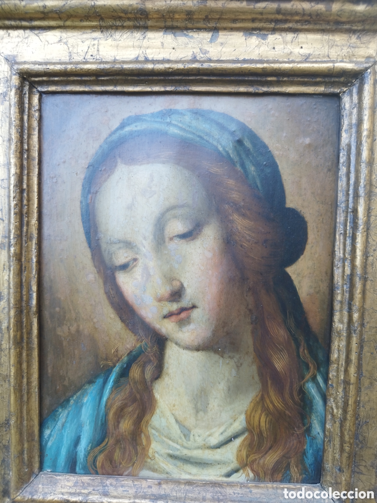 Arte: Cuadro &oacute;leo sobre cobre Madonna - Foto 1