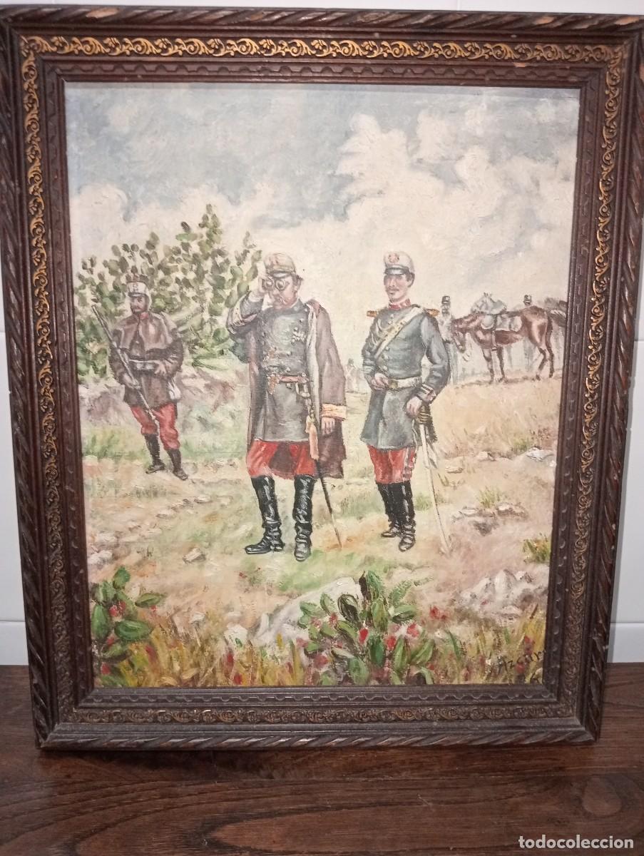 Arte: Cuadro sobre la 3 guerra Carlista - Foto 1