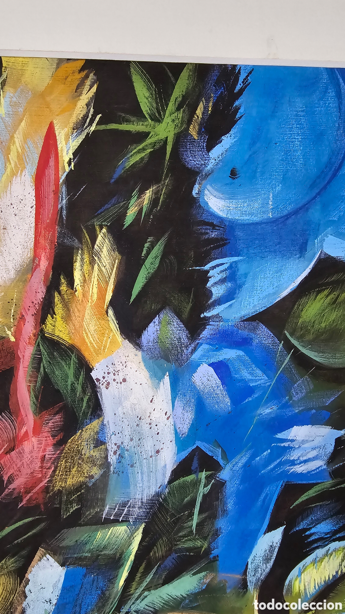 Arte: Bodeg&oacute;n de Flores sobre seda Firmado - Foto 7