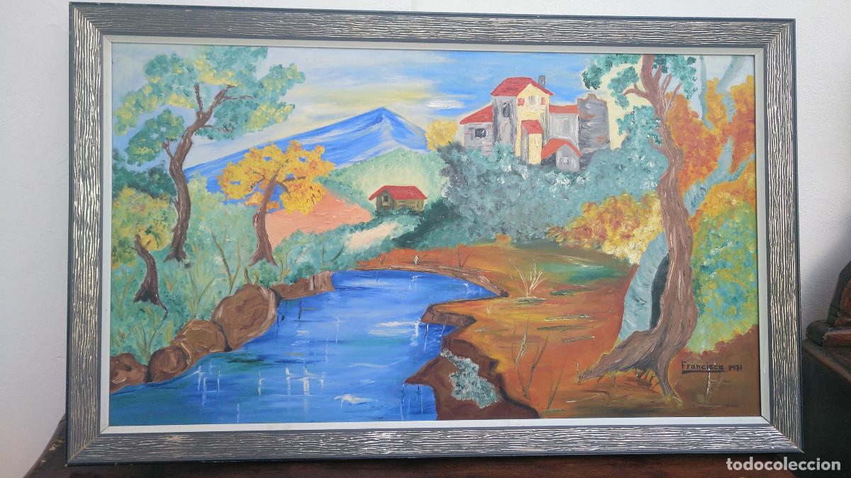 Arte: Cuadro con paisaje al &oacute;leo. - Foto 1