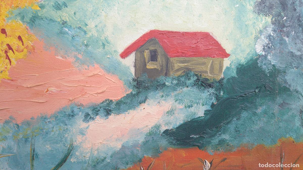 Arte: Cuadro con paisaje al &oacute;leo. - Foto 2